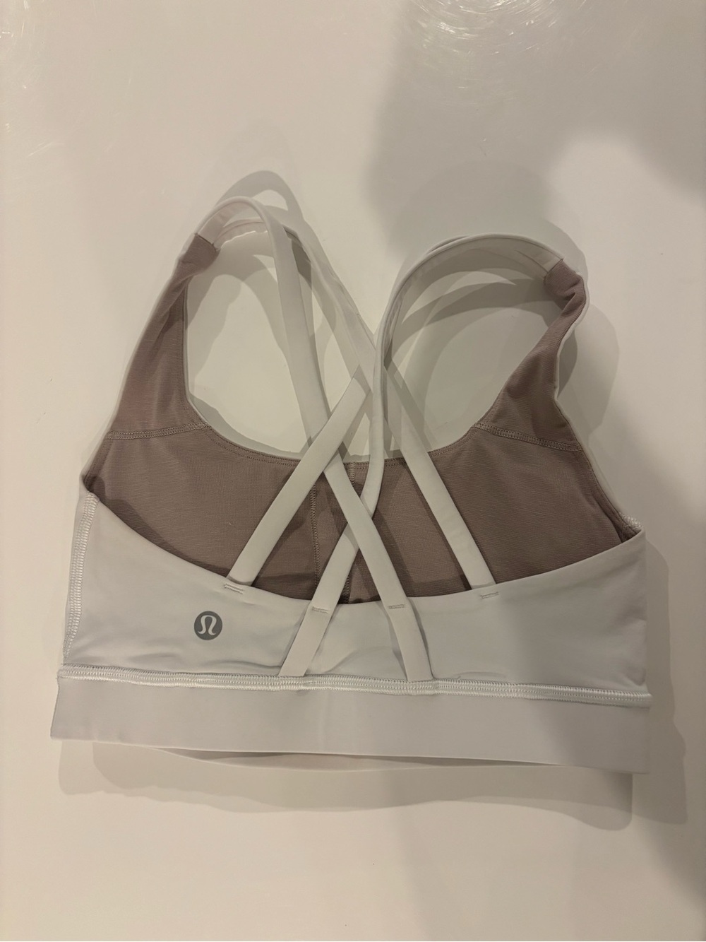 lululemon athletica  White Crisscross Sports Bra